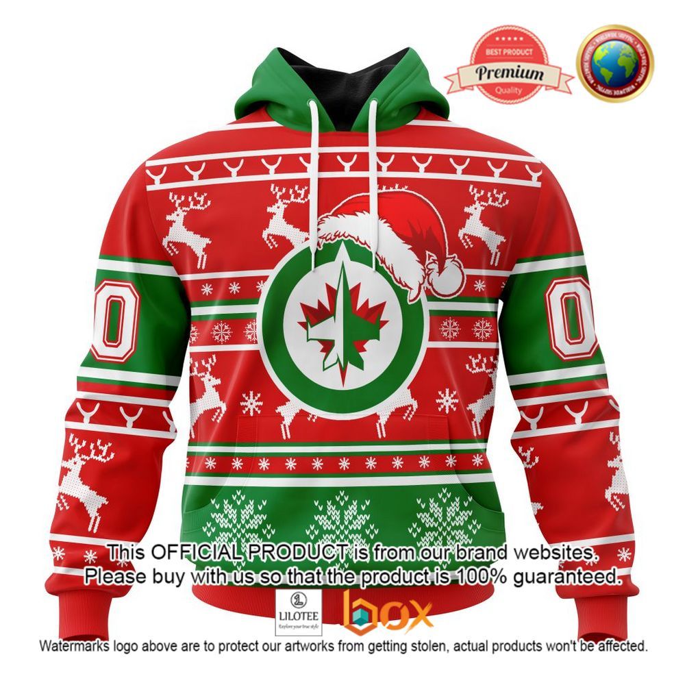 HOT NHL Winnipeg Jets Team Santa Hat Custom 3D Hoodie, T-Shirt 1
