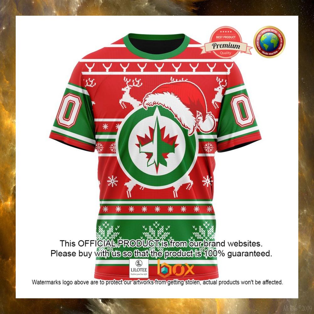 HOT NHL Winnipeg Jets Team Santa Hat Custom 3D Hoodie, T-Shirt 12