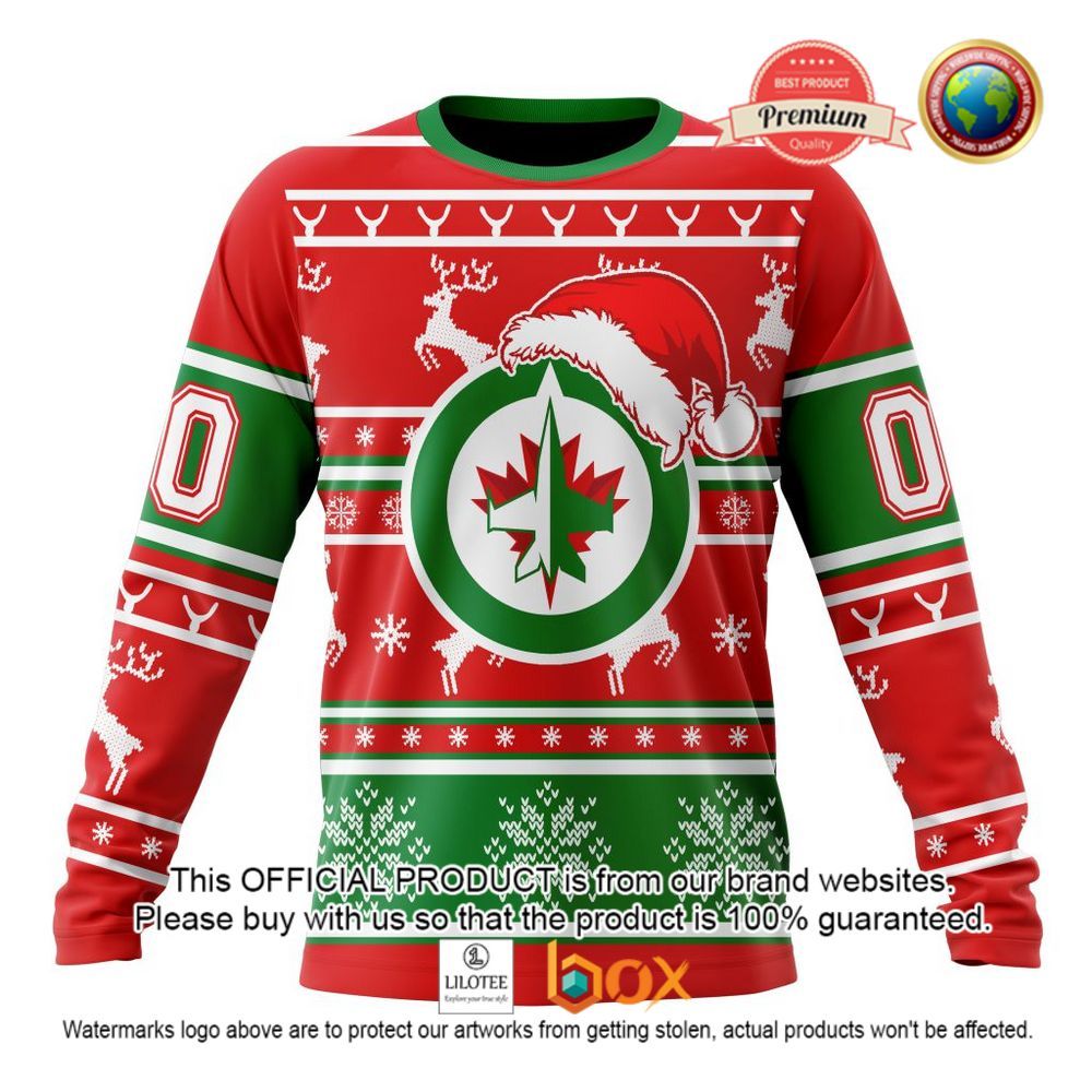 HOT NHL Winnipeg Jets Team Santa Hat Custom 3D Hoodie, T-Shirt 4