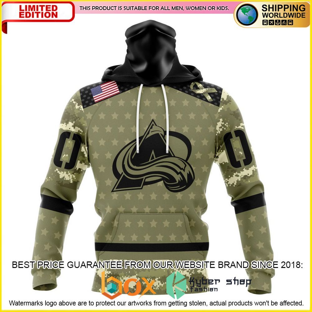 NEW NHL Colorado Avalanche Camo Military Appreciation Custom 3D Hoodie, Shirt 4