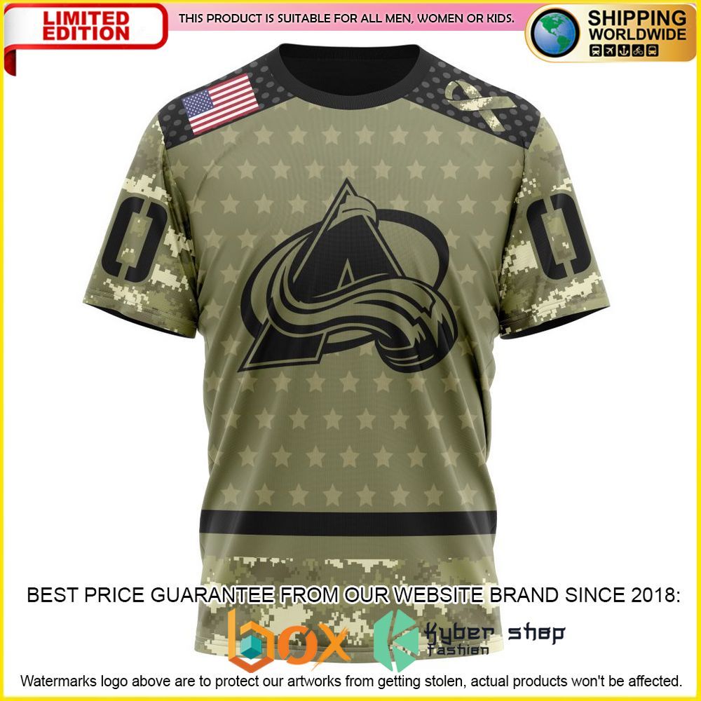 NEW NHL Colorado Avalanche Camo Military Appreciation Custom 3D Hoodie, Shirt 8