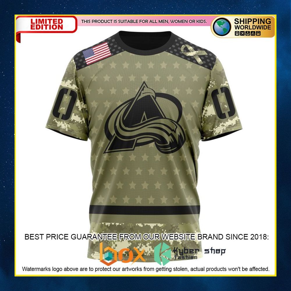 NEW NHL Colorado Avalanche Camo Military Appreciation Custom 3D Hoodie, Shirt 17