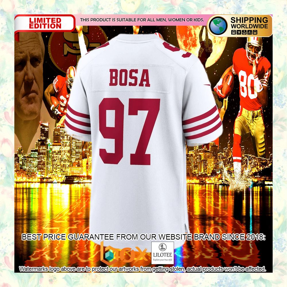 BEST Nick Bosa San Francisco 49ers Player White Football Jersey 6