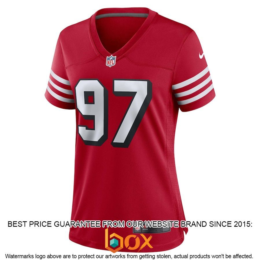 BEST Nick Bosa San Francisco 49ers Women's Alternate Scarlet Football Jersey 2