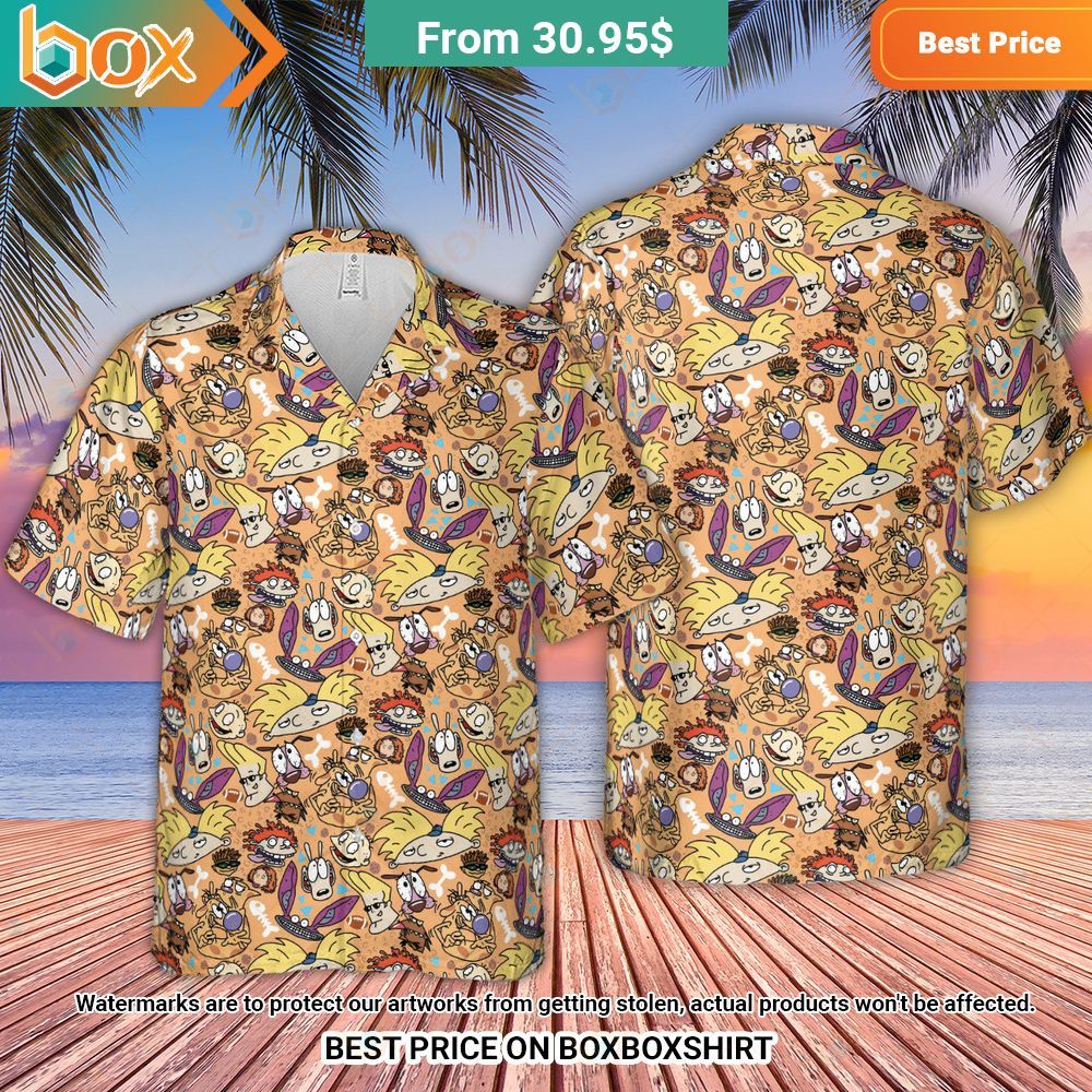 Nickelodeon 90s Mashup Cartoon Hawaiian Shirt 4