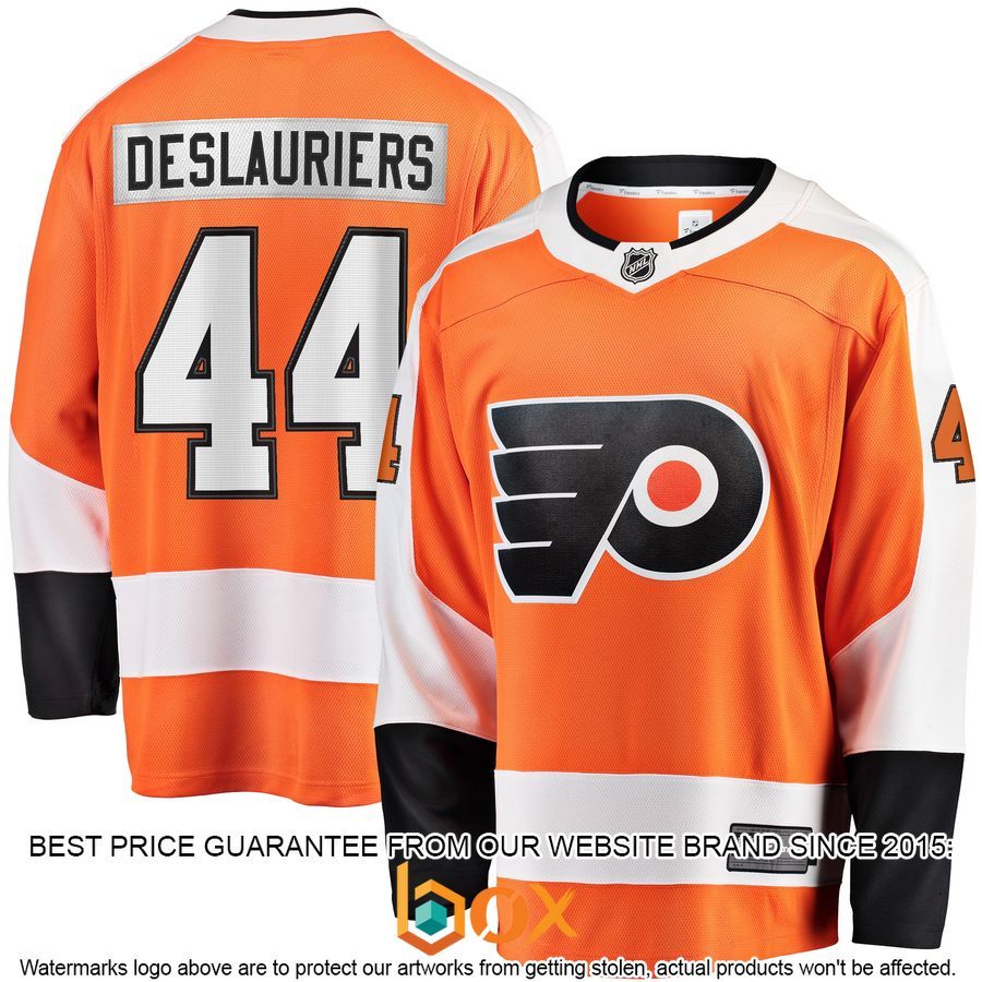 NEW Nicolas Deslauriers Philadelphia Flyers Home Player Orange Hockey Jersey 1