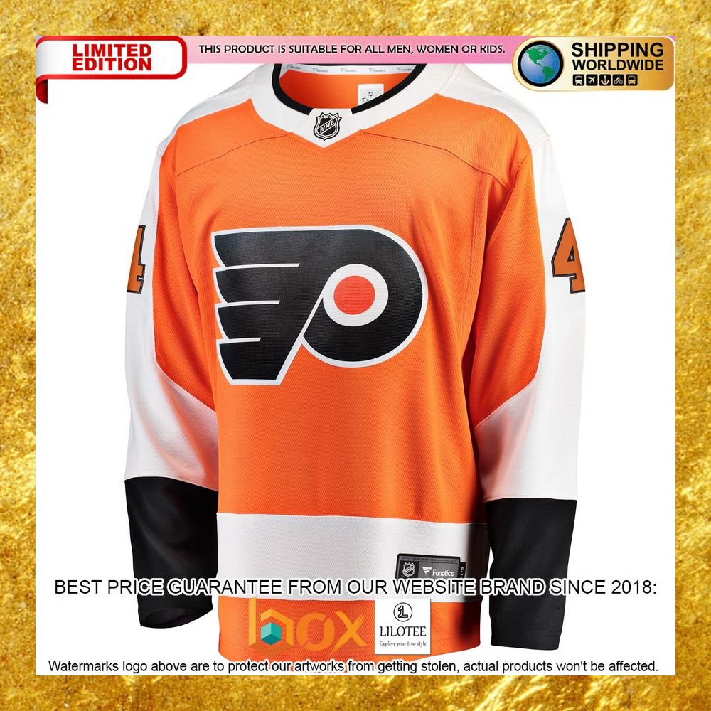 NEW Nicolas Deslauriers Philadelphia Flyers Home Player Orange Hockey Jersey 6