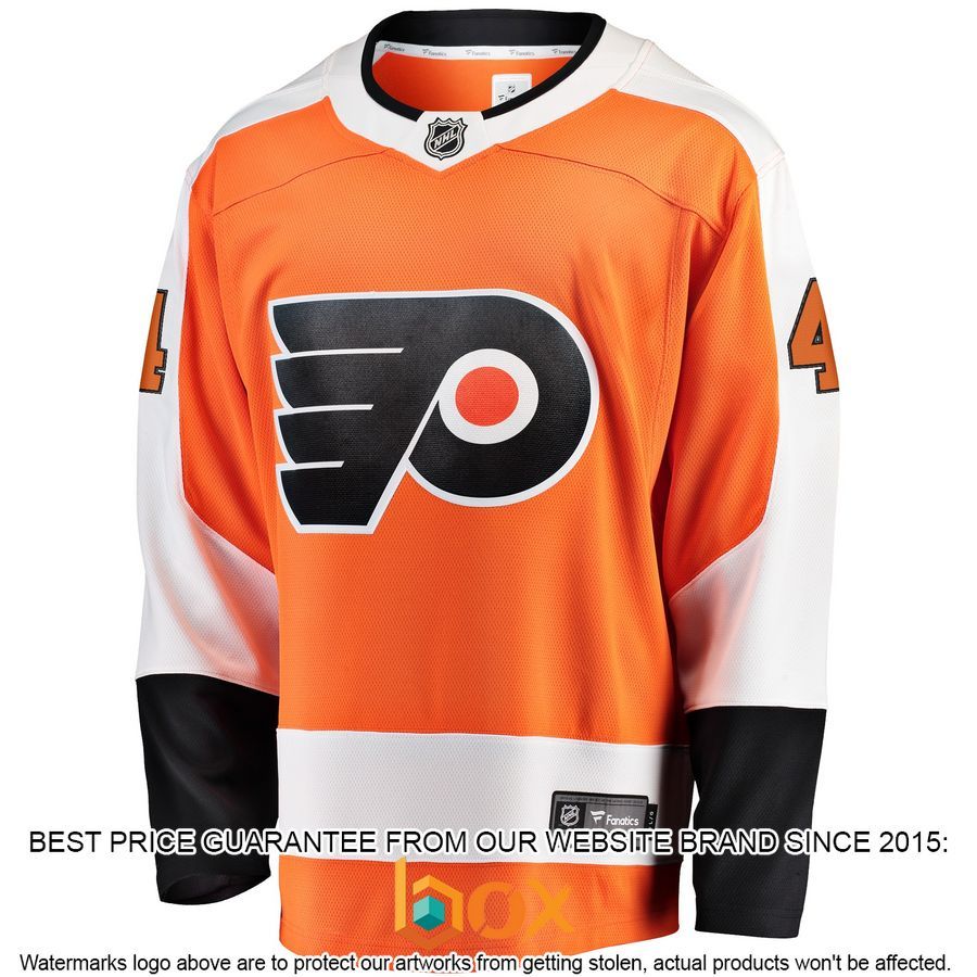 NEW Nicolas Deslauriers Philadelphia Flyers Home Player Orange Hockey Jersey 2