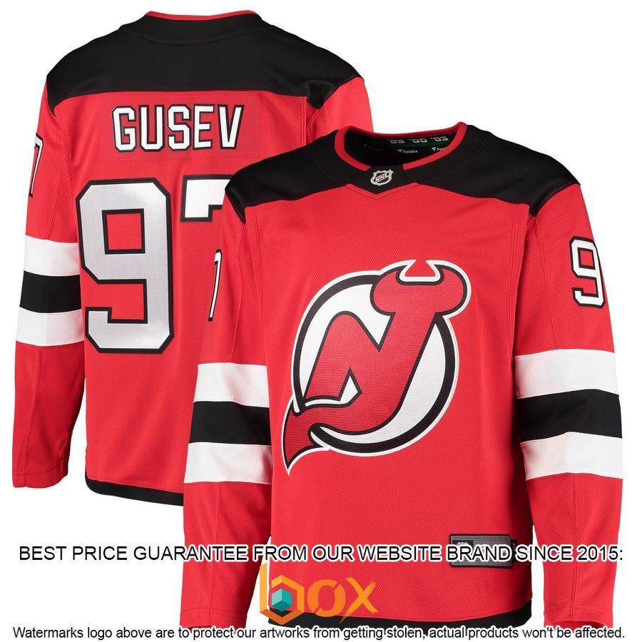 NEW Nikita Gusev New Devils 2020/21 Home Player Red Hockey Jersey 4