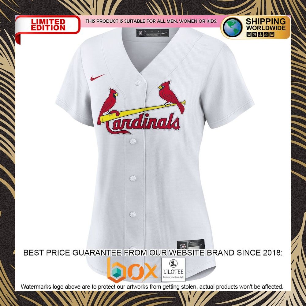NEW Nolan Arenado St. Louis Cardinals Women's Home Official Replica Player White Baseball Jersey 5