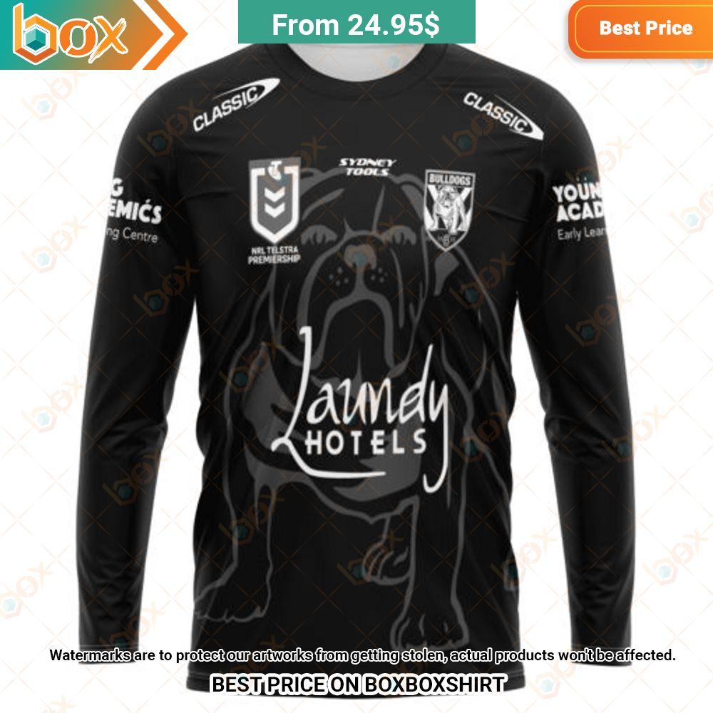 NRL Canterbury-Bankstown Bulldogs Laundy Hotels Special Monochrome Design Shirt Hoodie 4