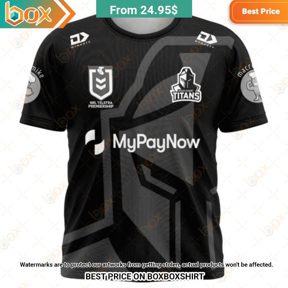 NRL Gold Coast Titans MyPayNow Special Monochrome Design Shirt Hoodie 12