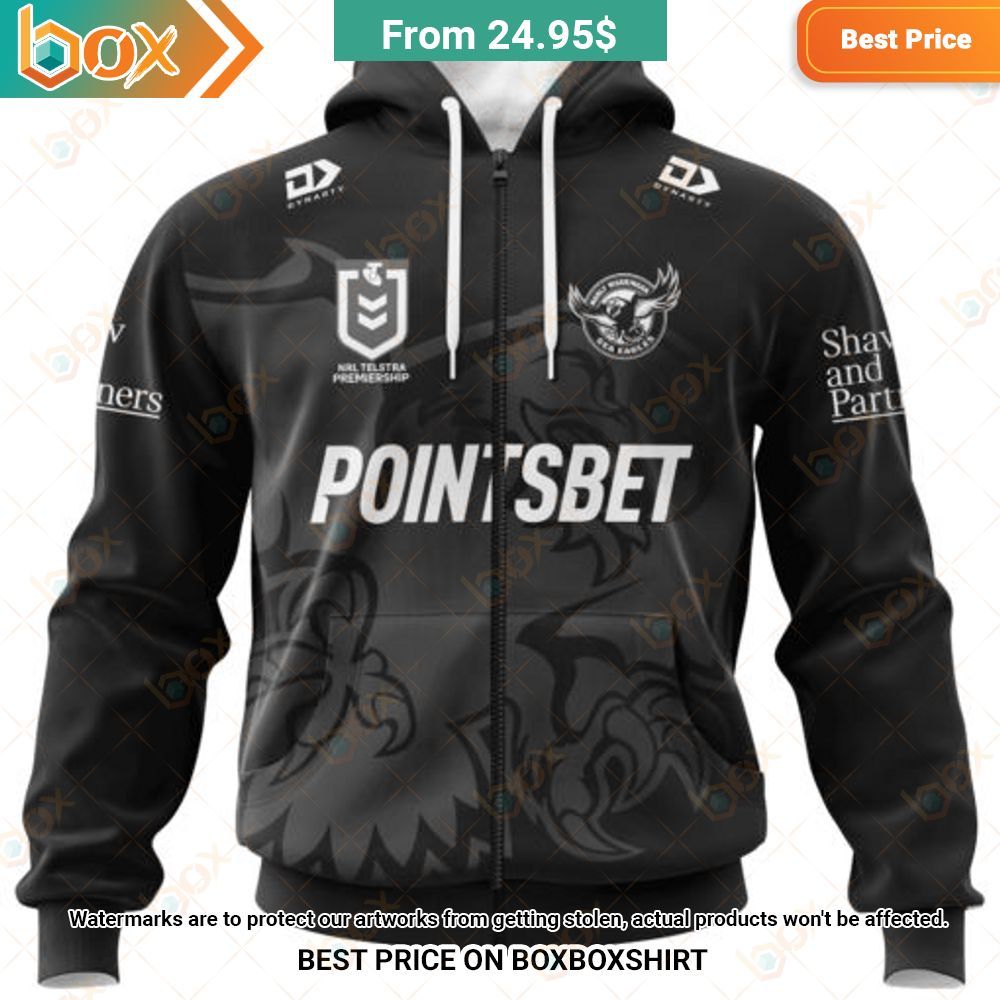 NRL Manly Warringah Sea Eagles PointsBet Special Monochrome Design Shirt Hoodie 2