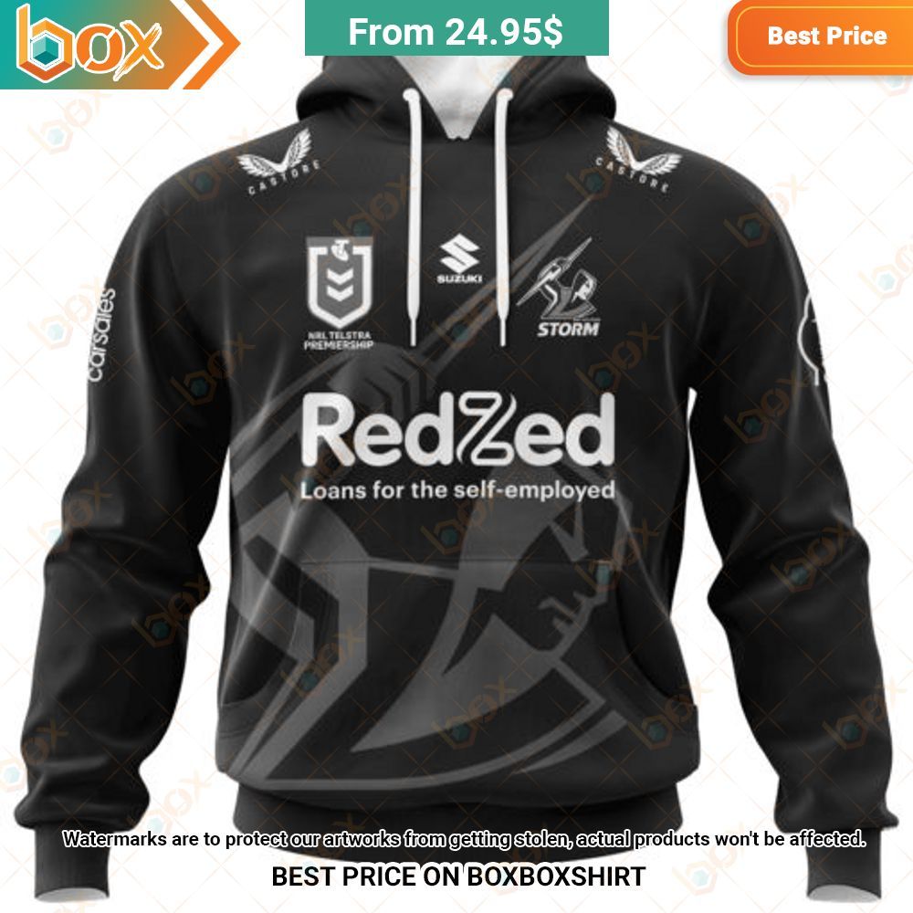 NRL Melbourne Storm RedZed Special Monochrome Design Shirt Hoodie 15