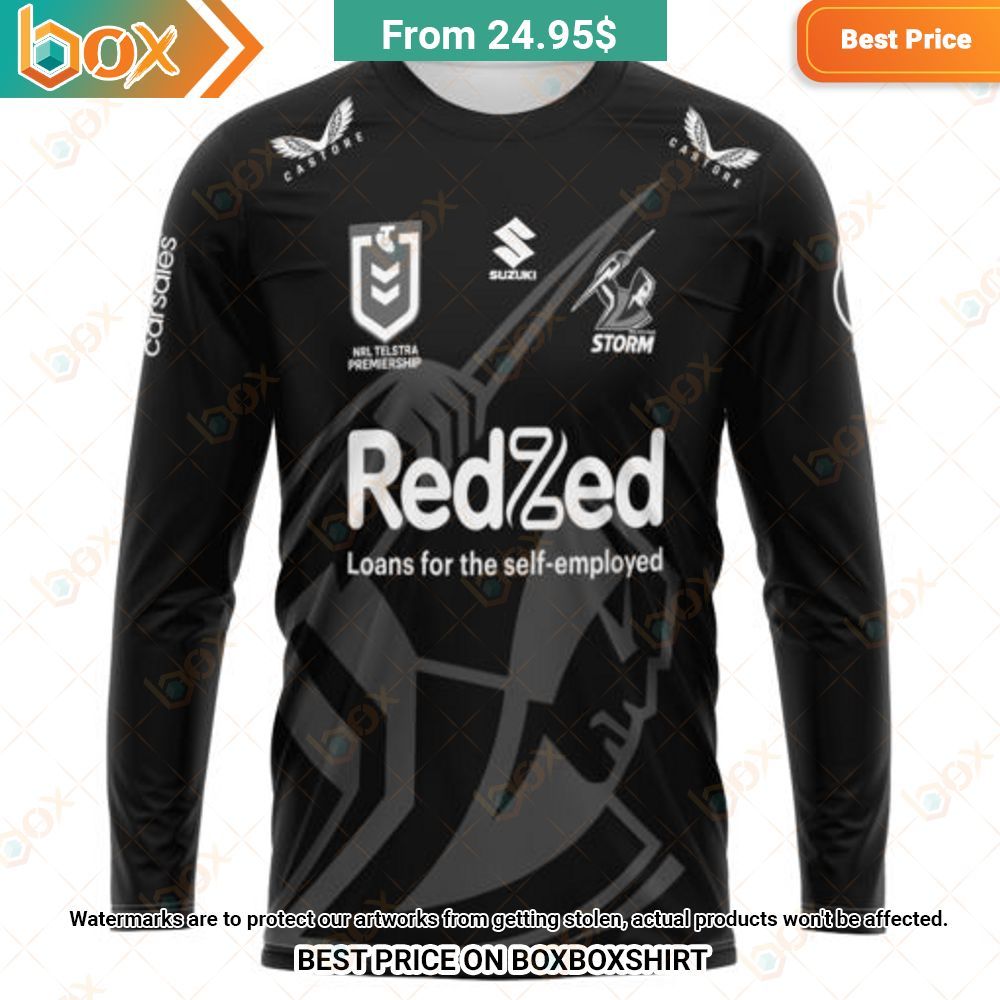 NRL Melbourne Storm RedZed Special Monochrome Design Shirt Hoodie 4
