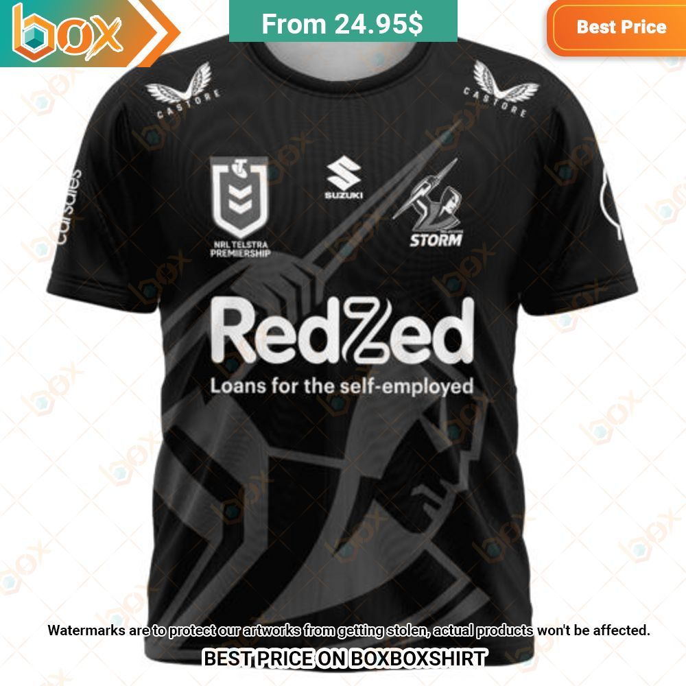 NRL Melbourne Storm RedZed Special Monochrome Design Shirt Hoodie 6