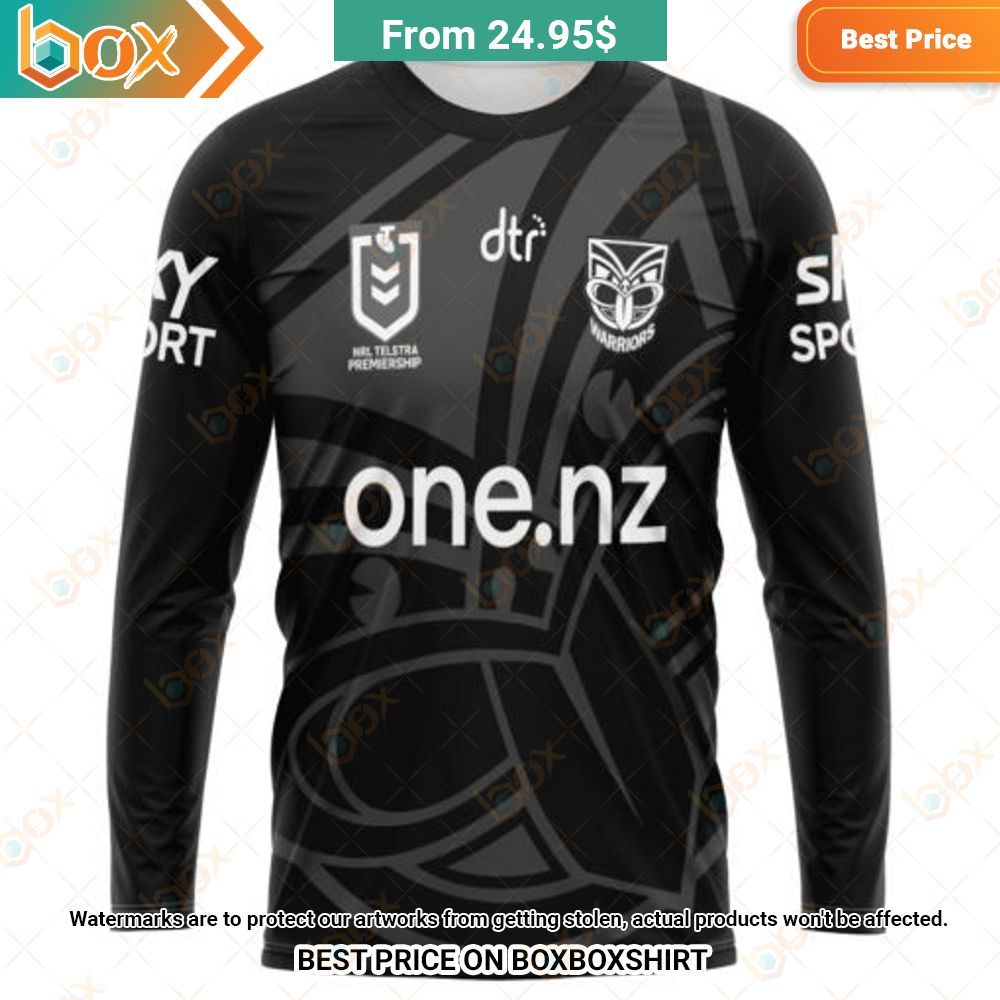 NRL New Zealand Warriors one.nz Special Monochrome Design Shirt Hoodie 3