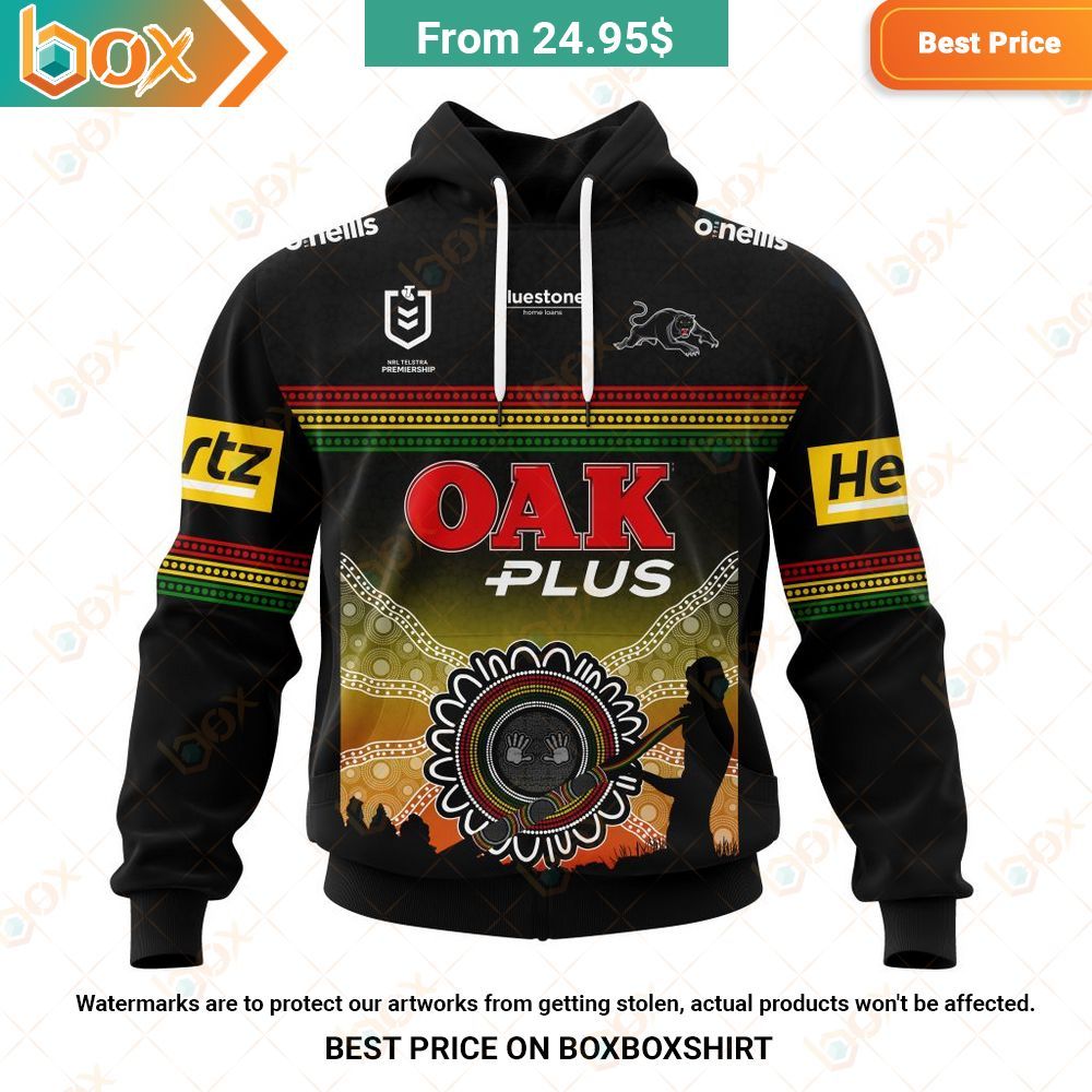 NRL Penrith Panthers OAK Plus Specialized Indigenous Kits Shirt Hoodie 1
