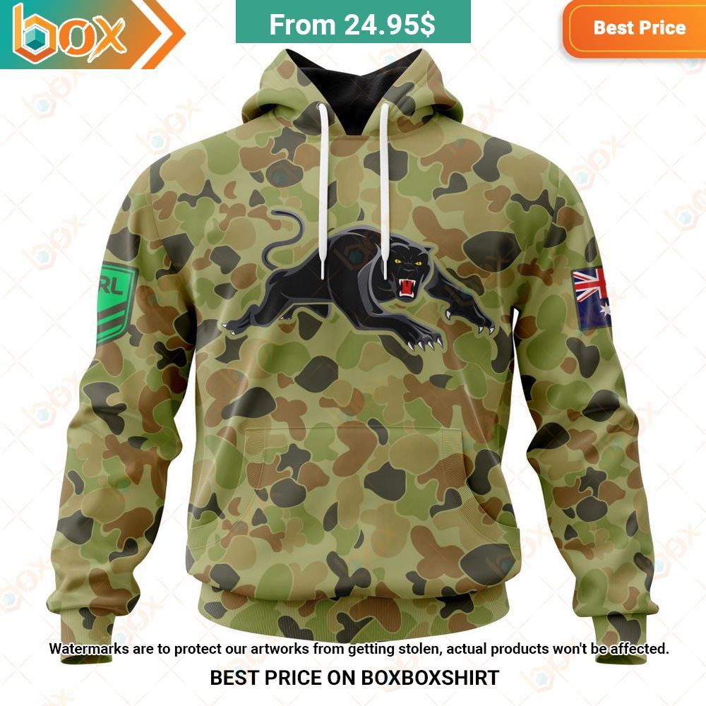 NRL Penrith Panthers Special Military Camo Kits Shirt Hoodie 1