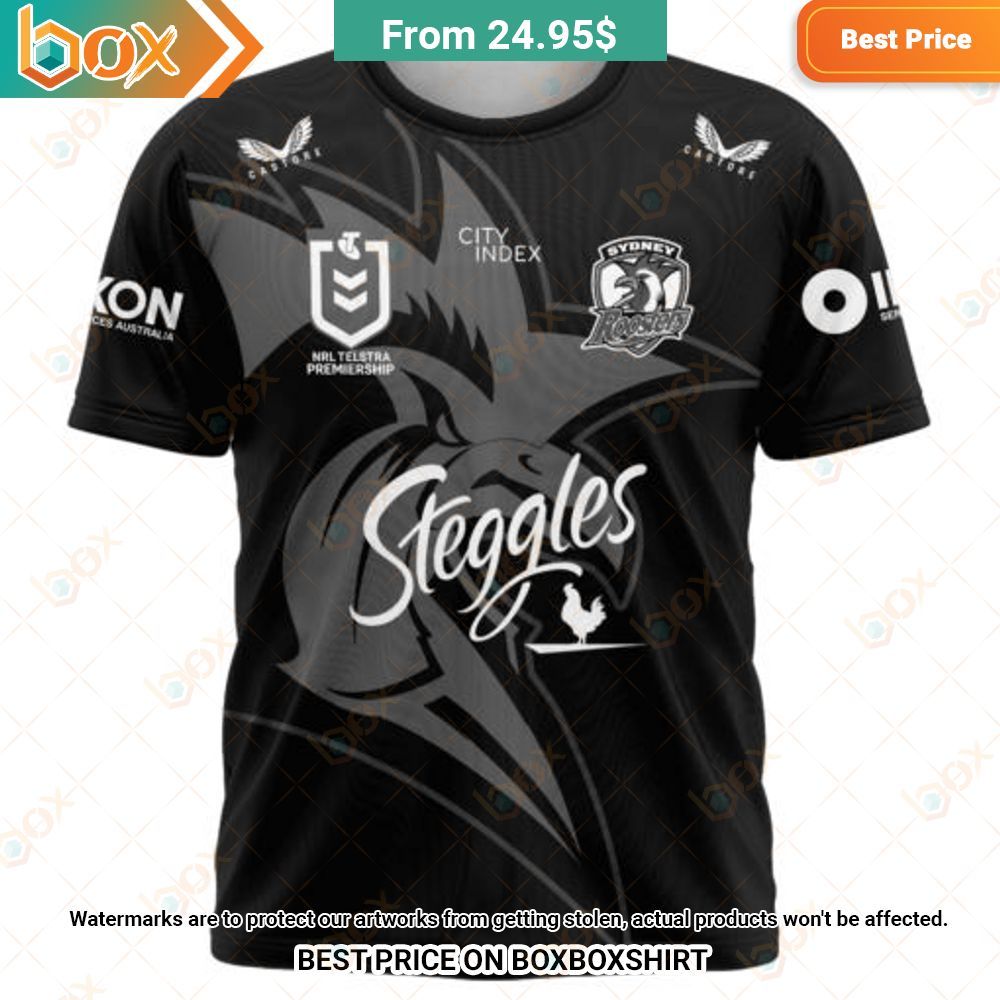 NRL Sydney Roosters Steggles Special Monochrome Design Shirt Hoodie 6