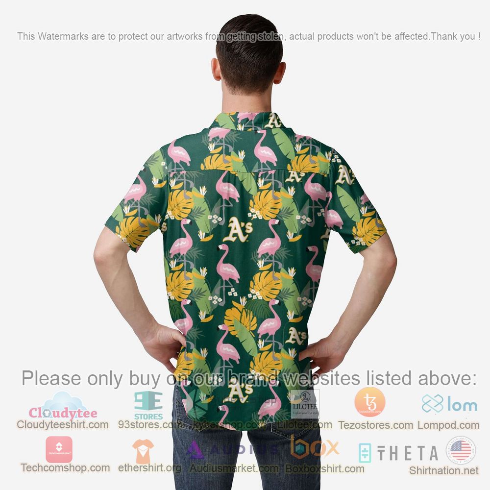 HOT Oakland Athletics Floral Button-Up Hawaii Shirt 2