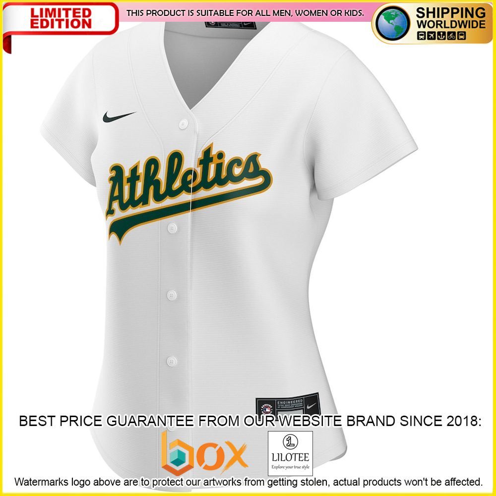 HOT OaklAthletics Women's Custom Name Number White Baseball Jersey Shirt 2