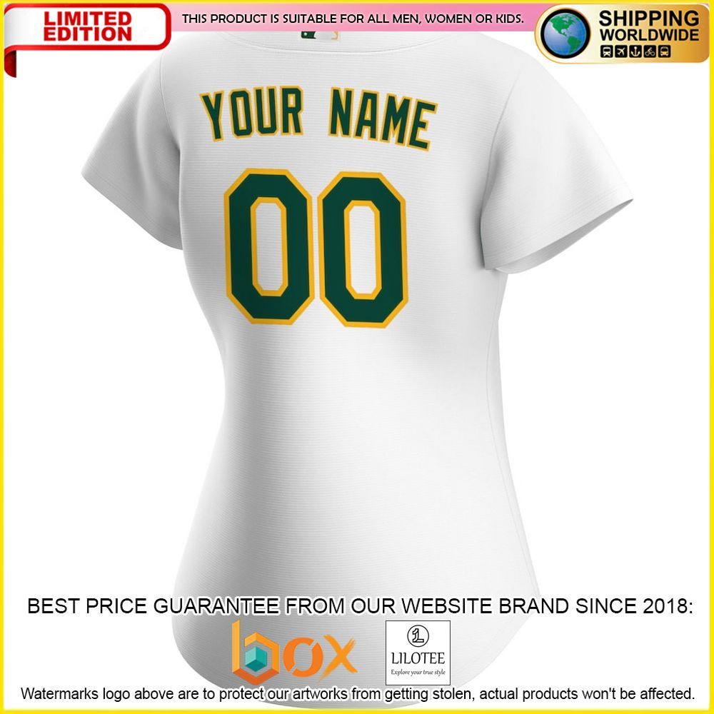 HOT OaklAthletics Women's Custom Name Number White Baseball Jersey Shirt 3