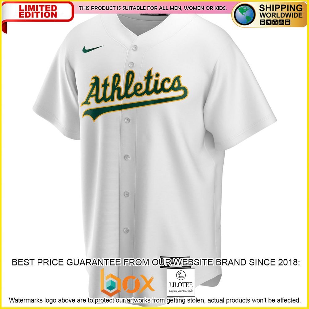 HOT OaklAthletics Team ike Custom Name Number White Baseball Jersey Shirt 2