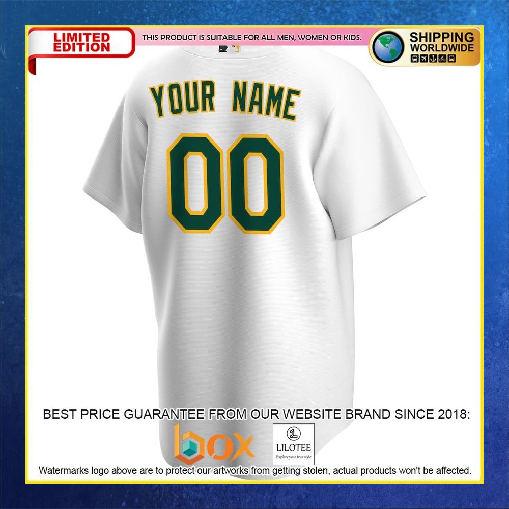 HOT OaklAthletics Team ike Custom Name Number White Baseball Jersey Shirt 6