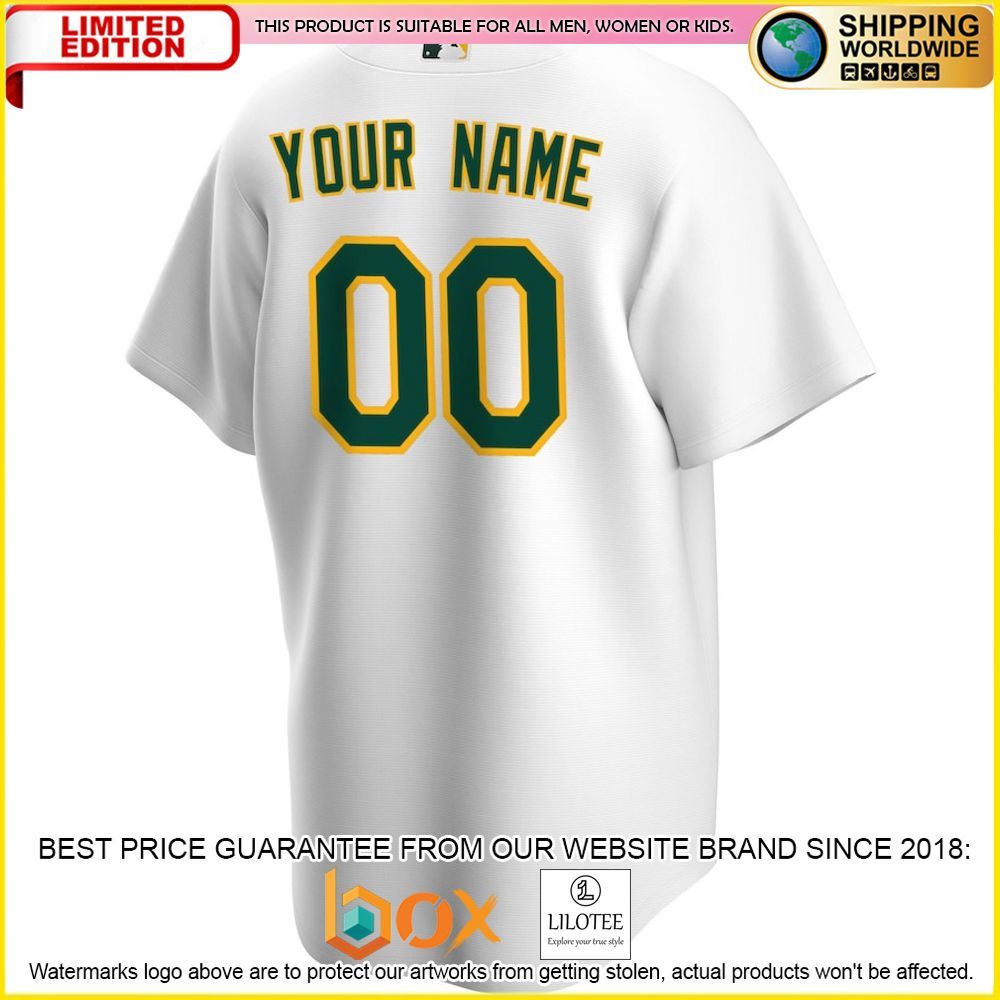 HOT OaklAthletics Team ike Custom Name Number White Baseball Jersey Shirt 3
