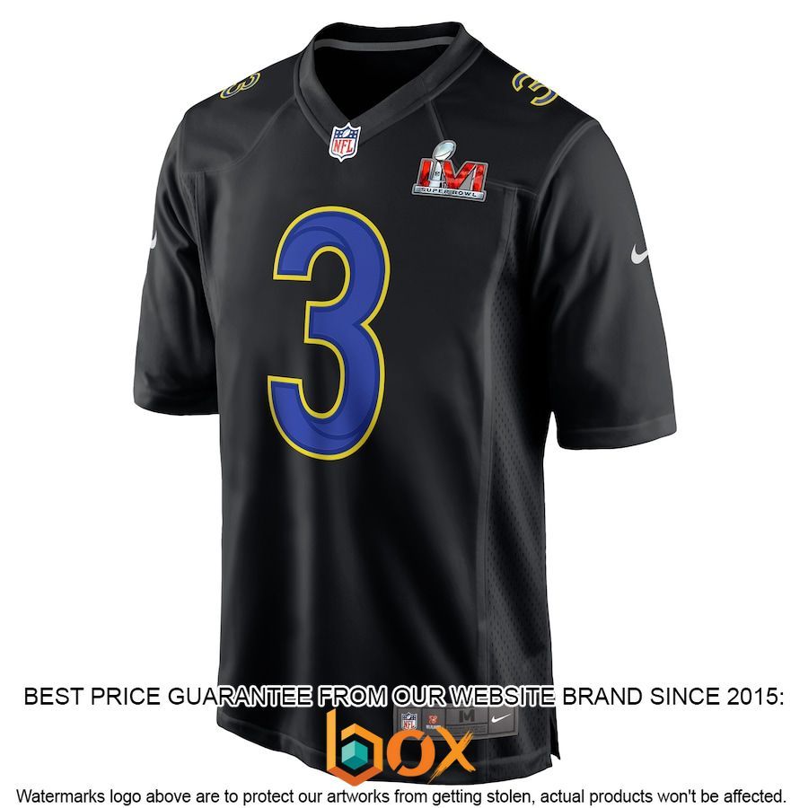 BEST Odell Beckham Jr. Los Angeles Rams Super Bowl LVI Bound Fashion Black Football Jersey 2