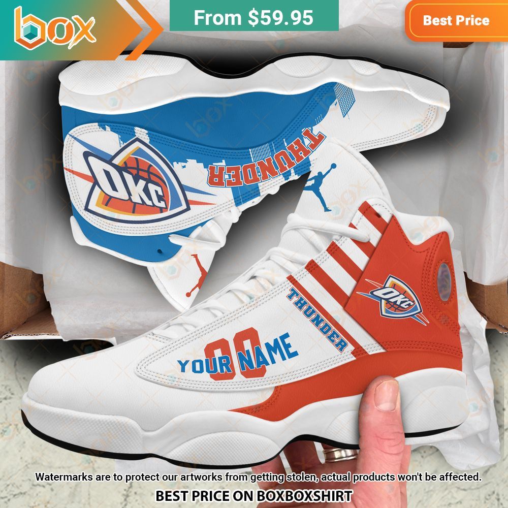 Oklahoma City Thunder Personalized Air Jordan 13 Sneaker 9