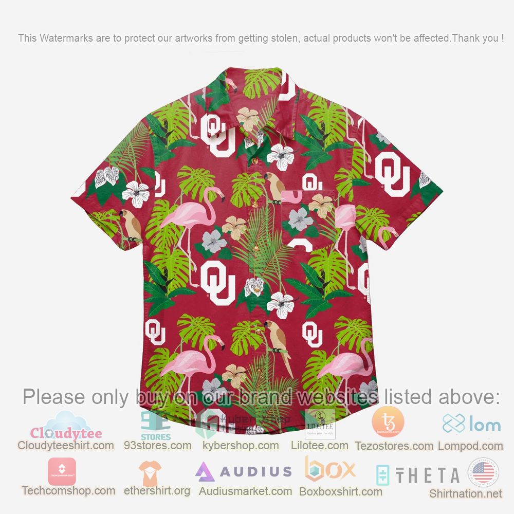 HOT Oklahoma Sooners Floral Button-Up Hawaii Shirt 1