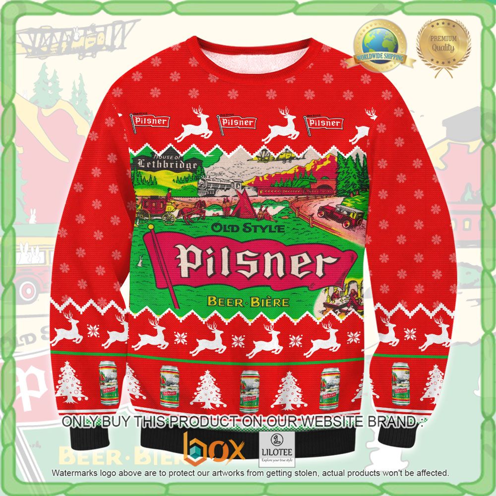 HOT Old Style Pilsner Christmas Sweater 4