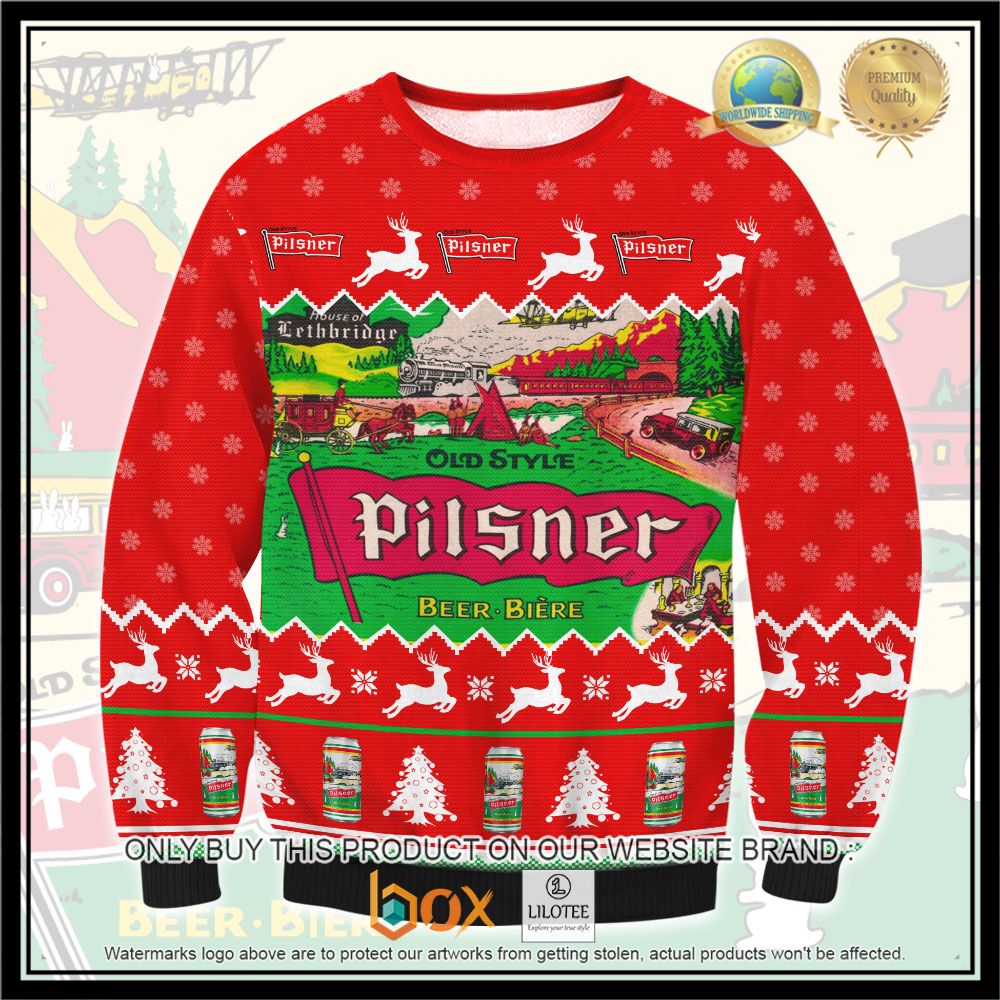 HOT Old Style Pilsner Christmas Sweater 5