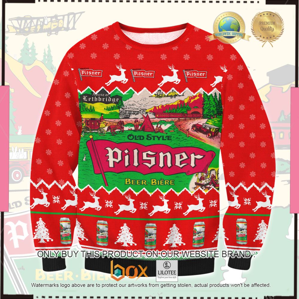 HOT Old Style Pilsner Christmas Sweater 8