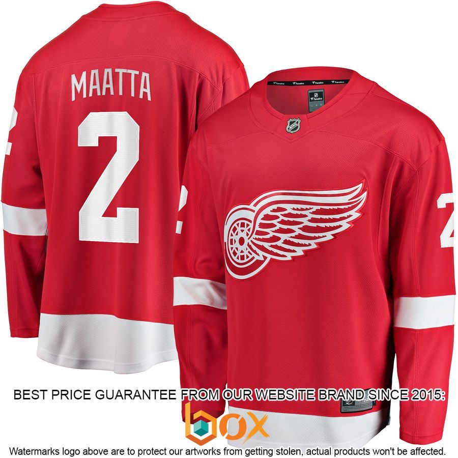 NEW Olli Maatta Detroit Red Wings Home Player Red Hockey Jersey 1