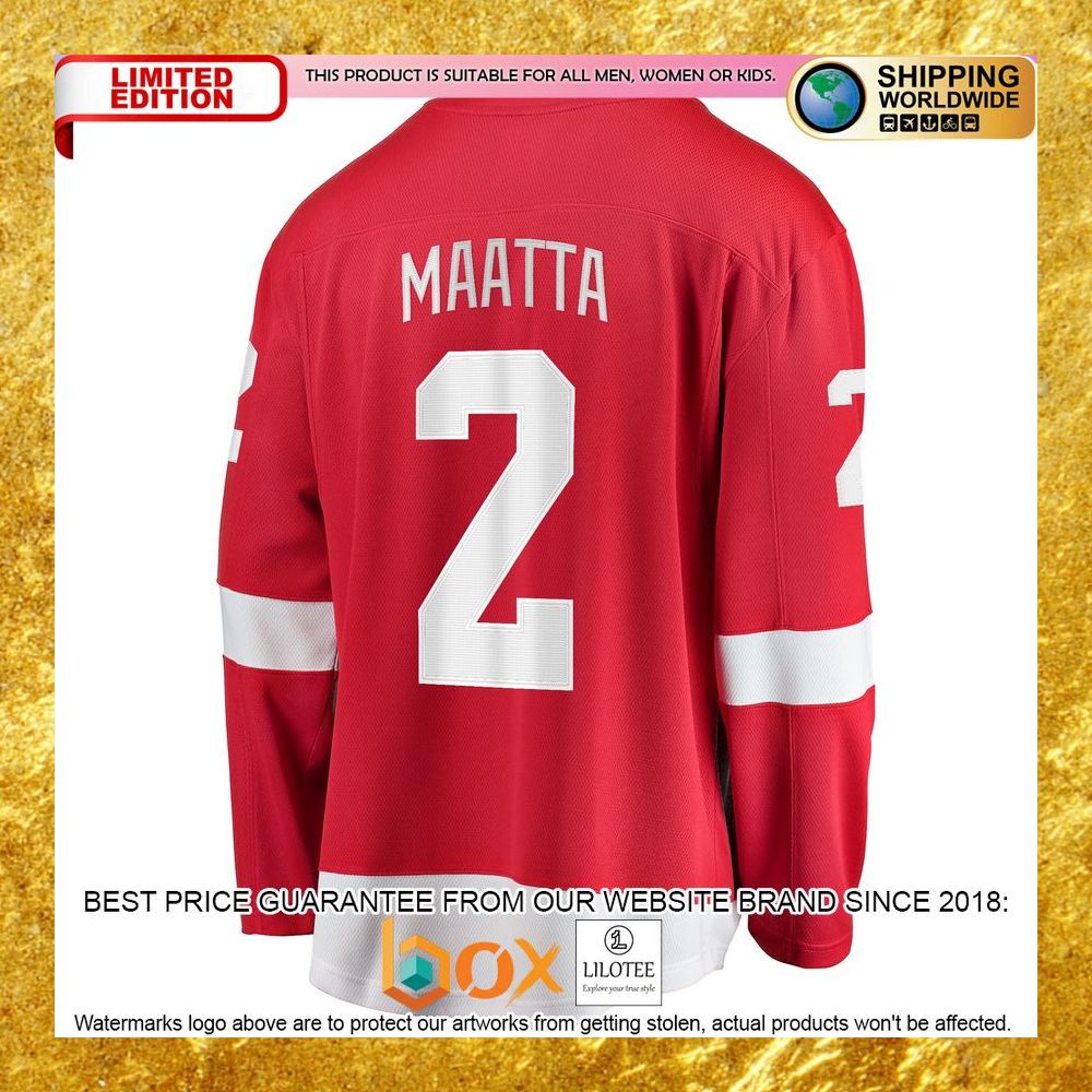NEW Olli Maatta Detroit Red Wings Home Player Red Hockey Jersey 7