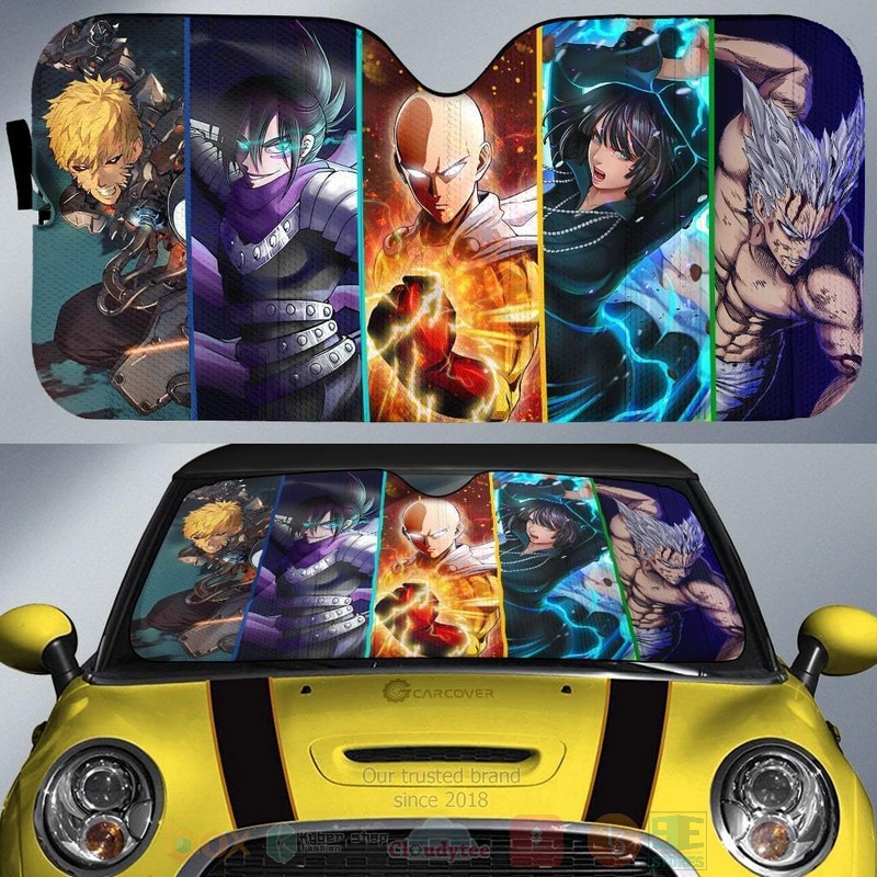 One Punch Man Anime Car Sunshade 1