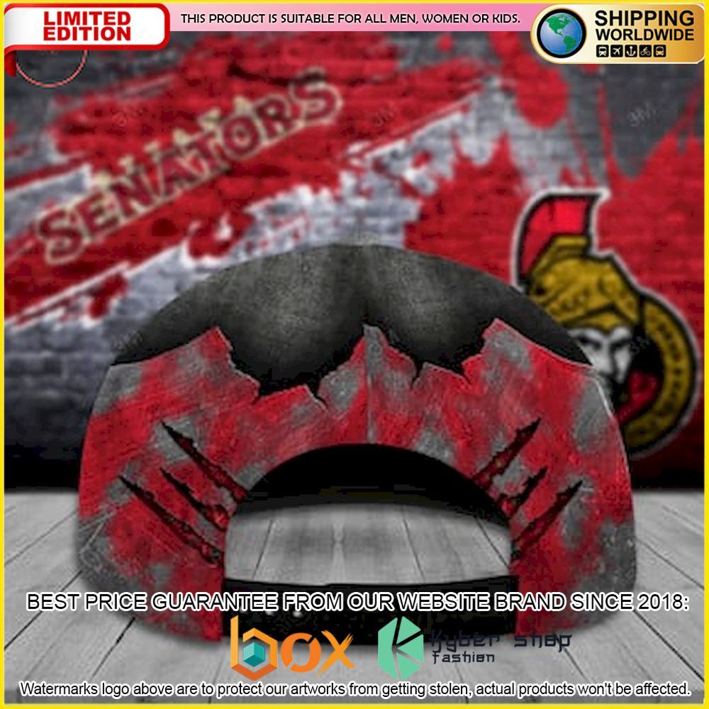 NEW Ottawa Senators Skull NHL Custom Name Cap Hat 2