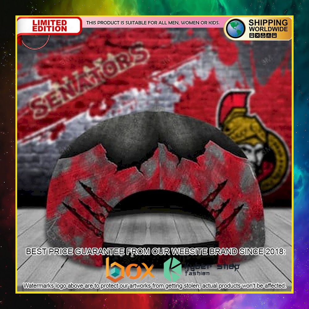 NEW Ottawa Senators Skull NHL Custom Name Cap Hat 5
