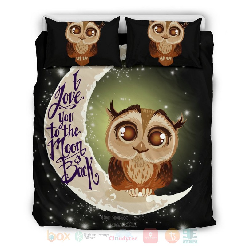 Owl I Love You to the Moon and Back Bedding Set 3