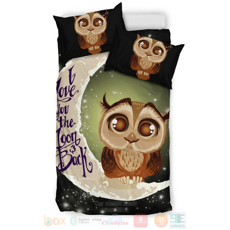 Owl I Love You to the Moon and Back Bedding Set 2