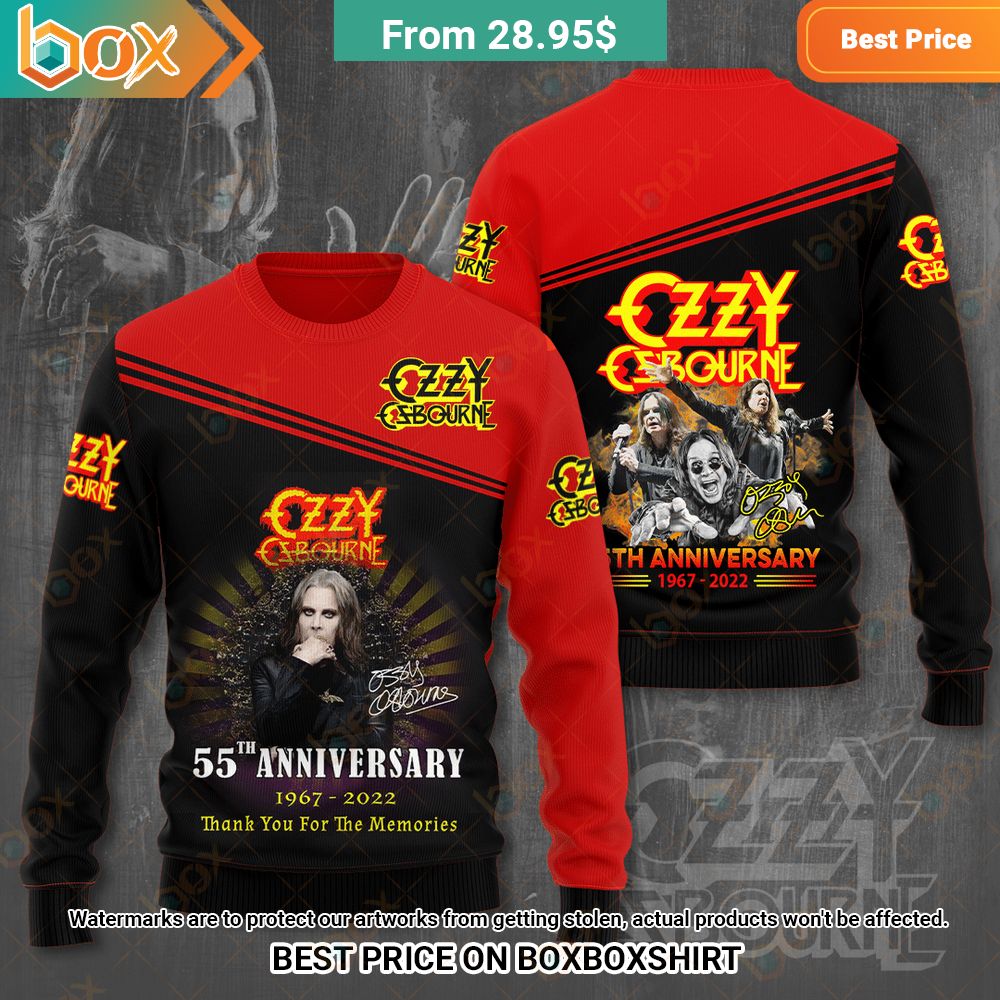 Ozzy Osbourne 55th Anniversary Album Sweatshirt 3