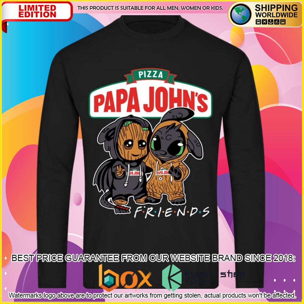 NEW Papa John's Pizza Baby Groot Stitch Friends 3D Hoodie, Shirt 8