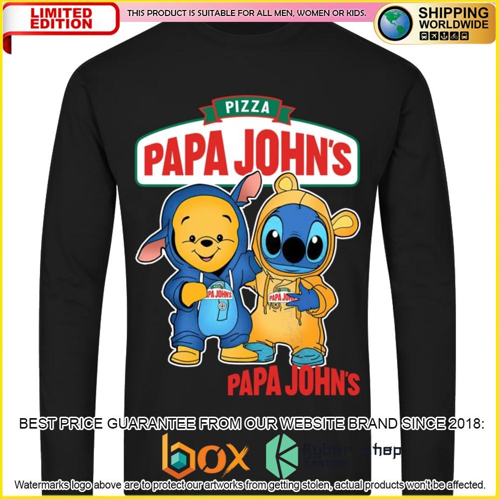 NEW Papa John's Pizza Winnie-the-Pooh Stitch 3D Hoodie, Shirt 4