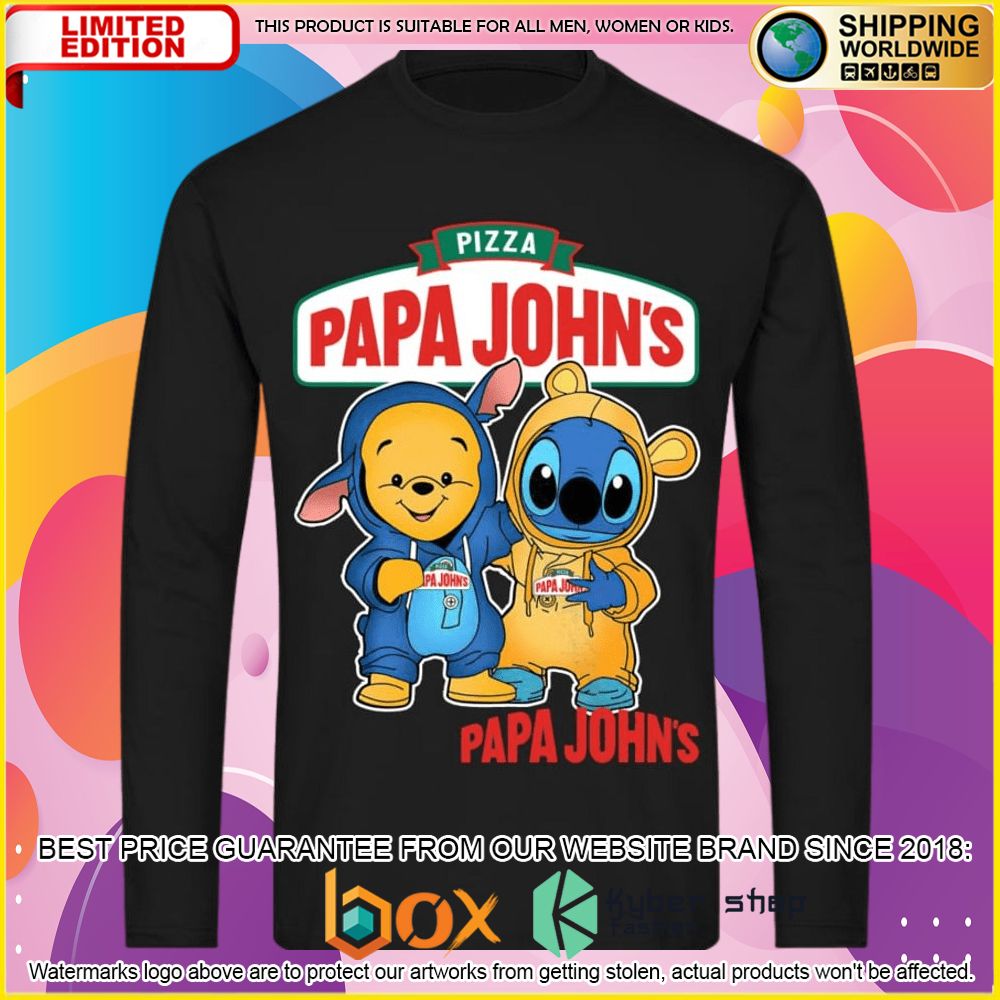 NEW Papa John's Pizza Winnie-the-Pooh Stitch 3D Hoodie, Shirt 8