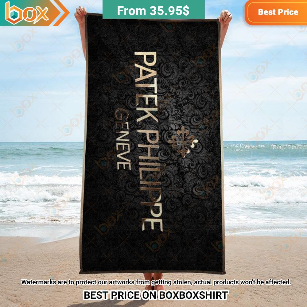 Patek Philippe Geneve Black Beach Towel 1