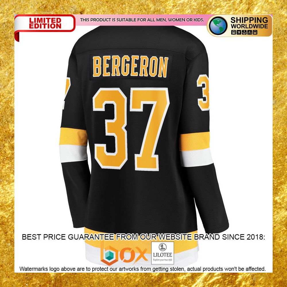 NEW Patrice Bergeron Boston Bruins Women's Captain Alternate Premier Player Black Hockey Jersey 7