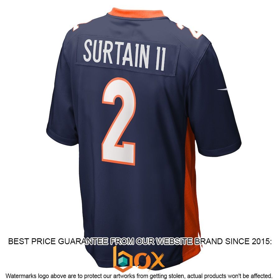 BEST Patrick Surtain II Denver Broncos Home Player Navy Football Jersey 3